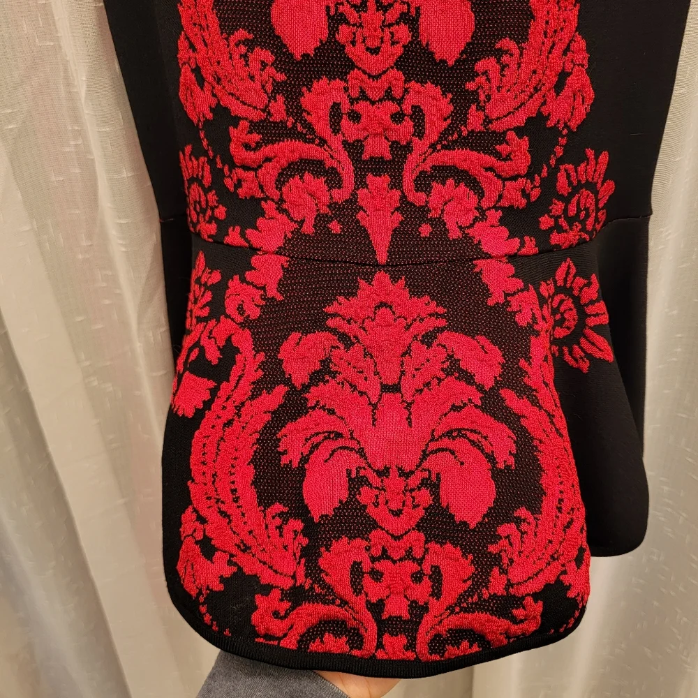 Roberto Cavalli Bodycon Long Sleeve Sweater Dress Black & Red Size XS - Picture 5 of 17
